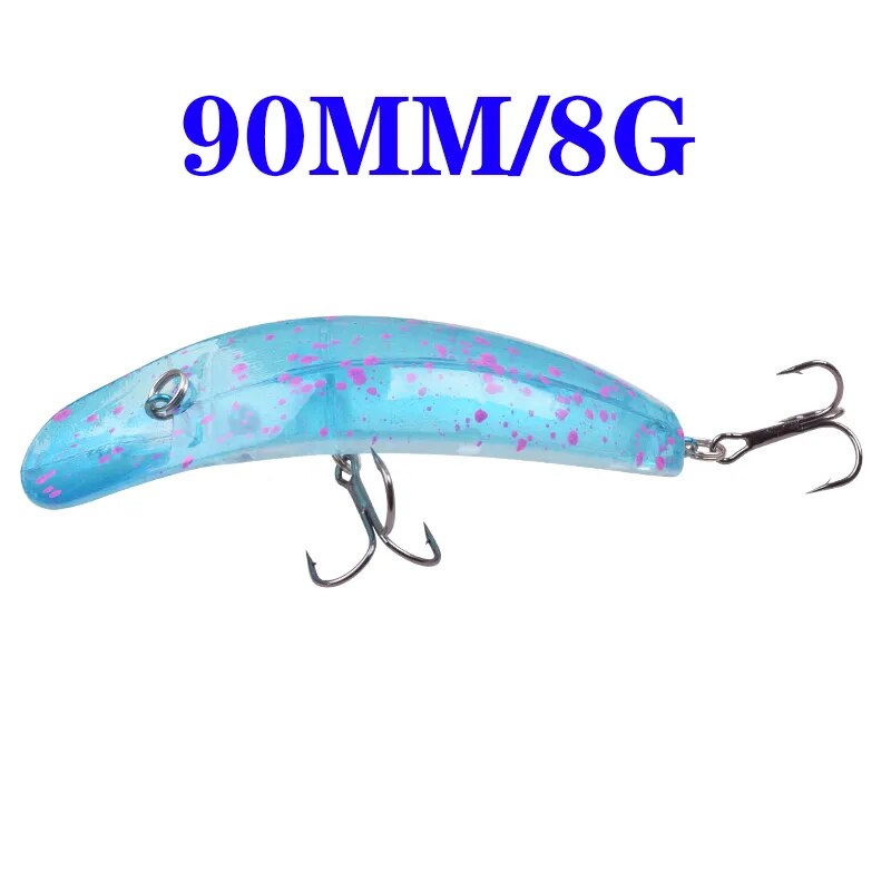 1Pcs Floating leech Minnow Fishing lure 90mm 8g Wobblers Crankbait Artificial Hard Bait Bass Lure Plastic Fish Fishing Tackle