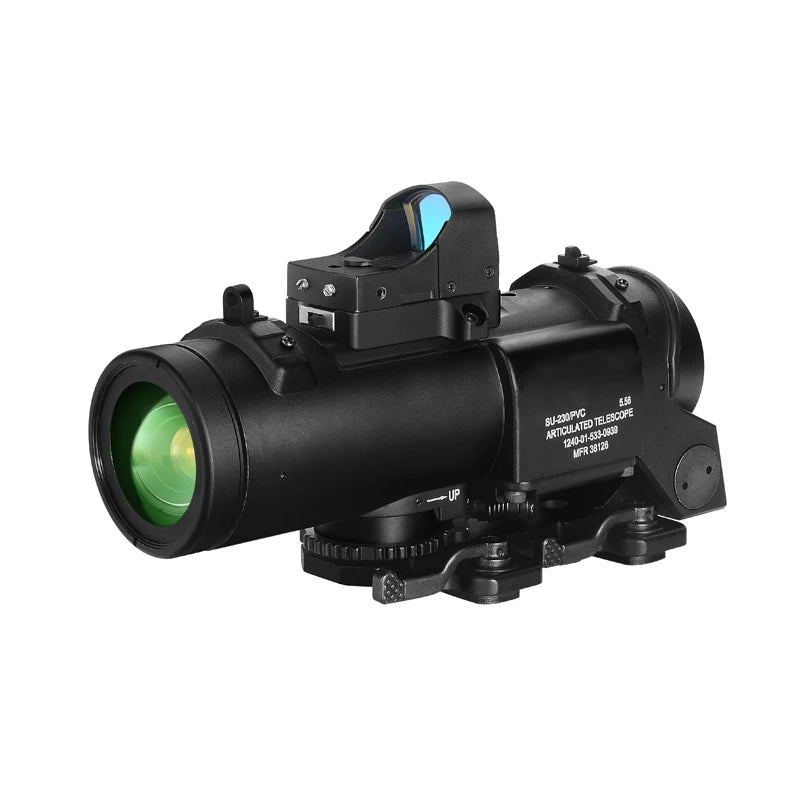 Tactical Optics Riflescope 1x-4x Fixed Dual Purpose Scope With Mini Red Dot Sight Scope Hunting Scopes for Airsoft Air Guns Caza