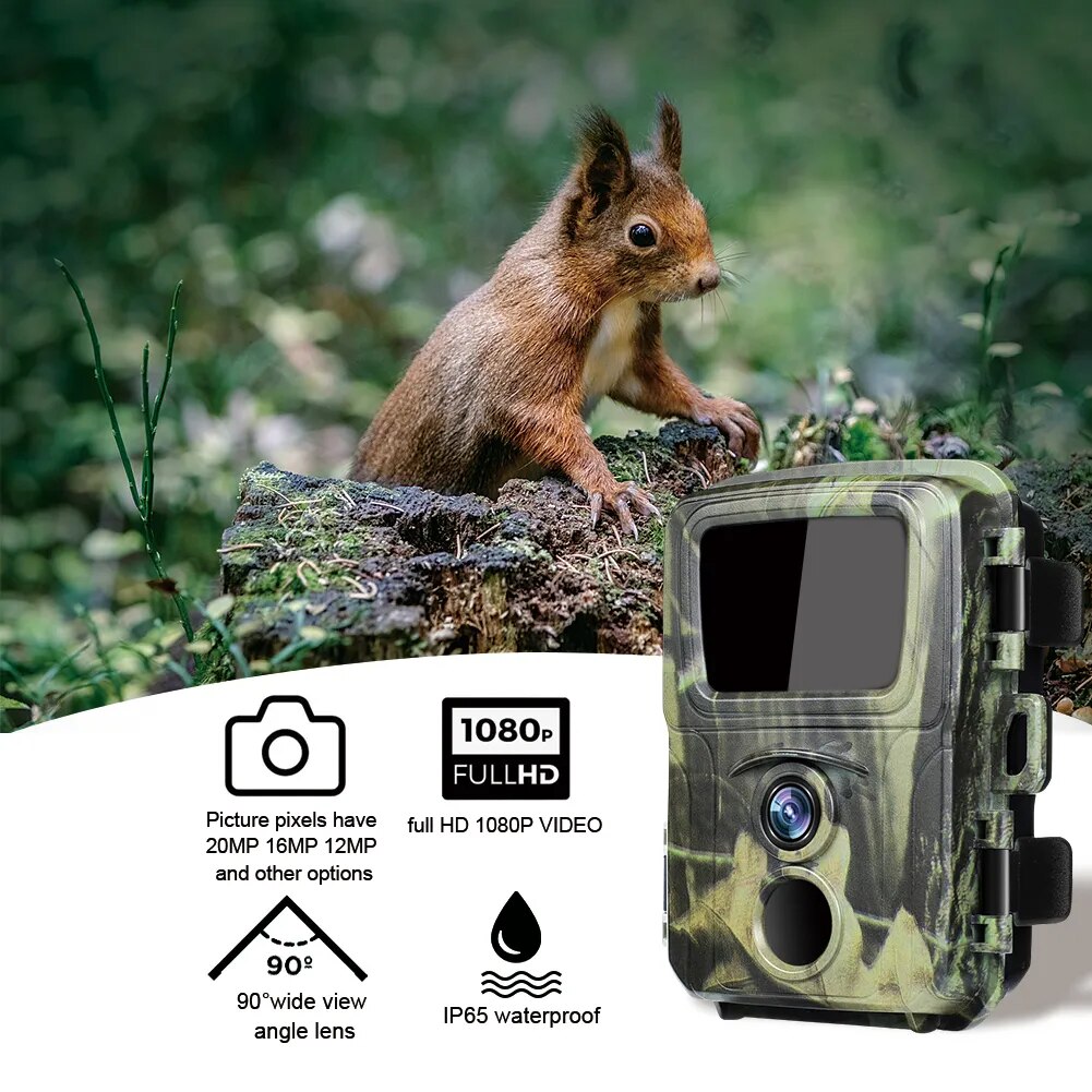 20MP Mini Trail Hunting Camera  Wildlife Hunter Cameras  Mini600 1080P Forest Animal Cam Photo Trap Surveillance Tracking