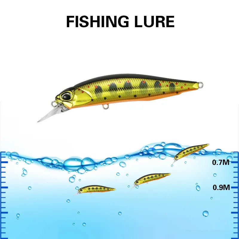 1PCS Suspending Minnow Fishing Lure 63MM/5G Wobblers Artificial Japanese Professional Hard Bait Winter Deep Sea Fishing Tackle