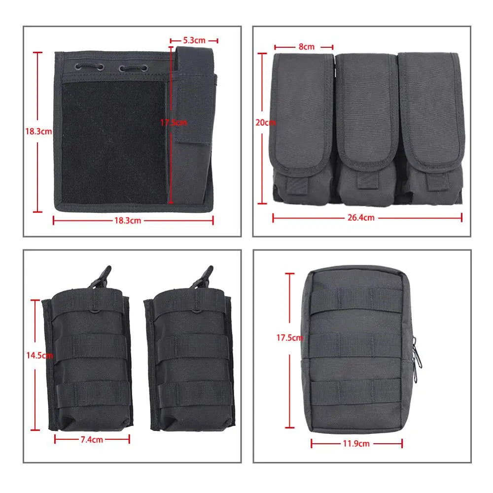 MGFLASHFORCE Molle Airsoft Vest Tactical Vest Plate Carrier Swat Fishing Hunting Paintball Vest Military Army Armor Police Vest