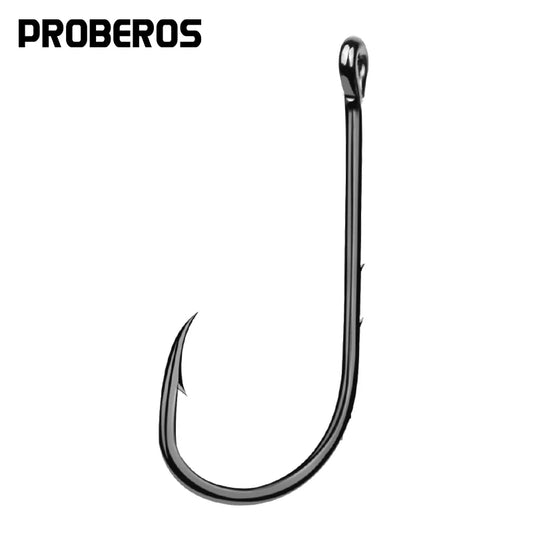 PROBEROS Fishing Hook 1#-6# Fish Hook BAITHOLDER Black Color Jig Big Hook Treble Hooks