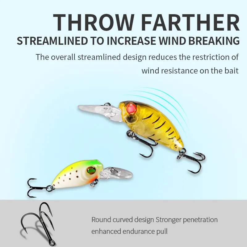 Bearking professional hot model A+ fishing lures, 15 colors for choose, minnow crank  32mm 2.7g,  fishing tackle hard bait