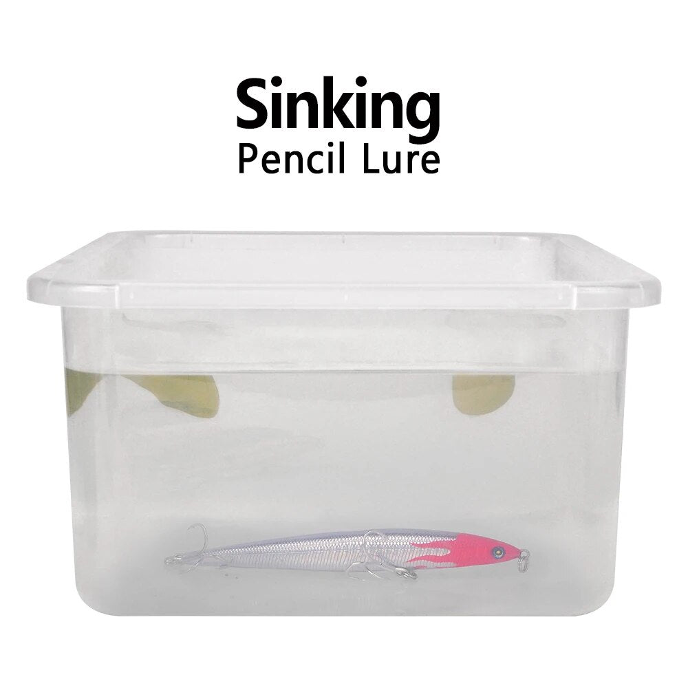 PROBEROS Top Pencil Wobbler 13cm-27.5g Sinking Fishing Lure With 4# Matte Tin Hooks Artificial Hard Bait Bass Fishing Baits