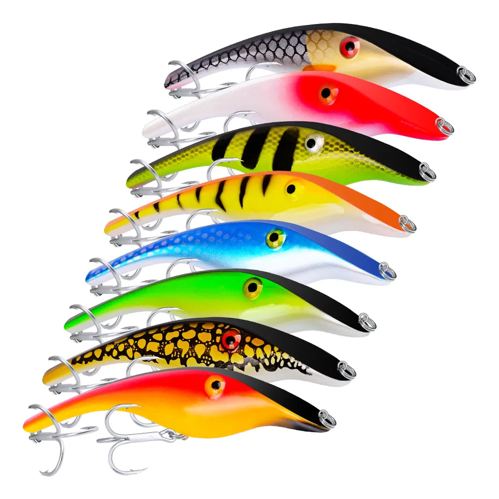 1pc Fishing Bait Exported to Usa Market 3D Fishing Tackle 8 color 44g/14.5cm High Quality Fishing lure With 2/0# Hook