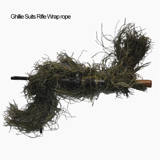 Grass Type Hunting Rifle Wrap Rope Ghillie Suits Gun Stuff Cover For Camouflage Yowie Sniper Paintball Hunt Clothing Parts