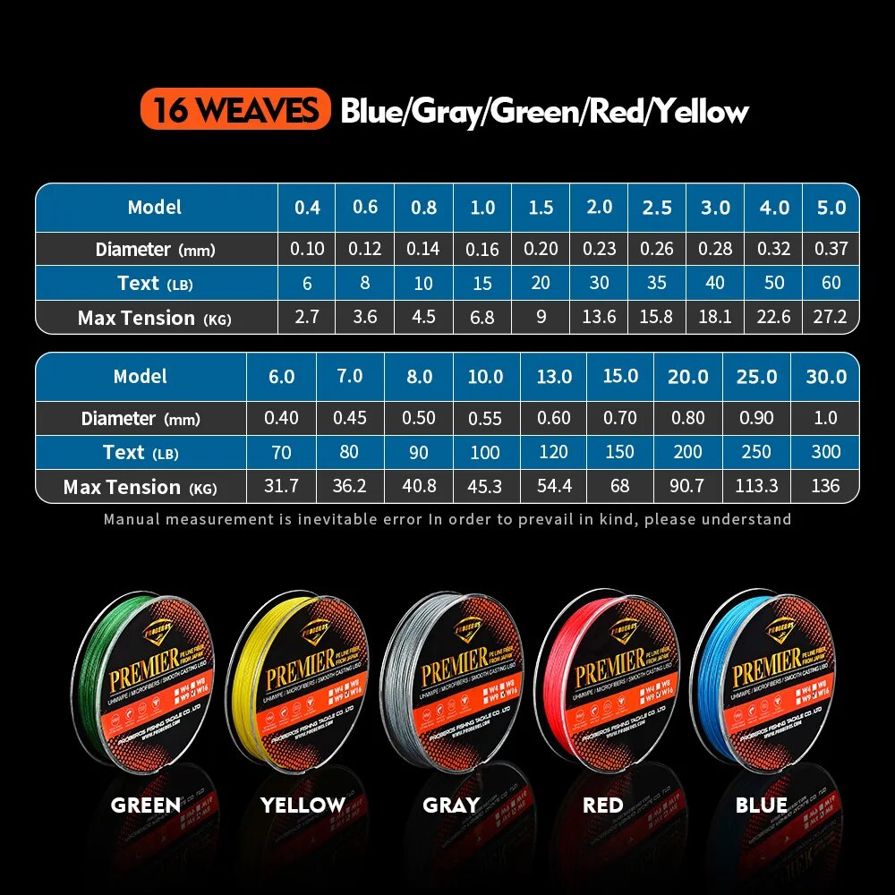 100M PRO BEROS PE Fishing Line 16 stands 16 Weaves Japan Braided Wire Available 40LB-100LB PE Braided Line