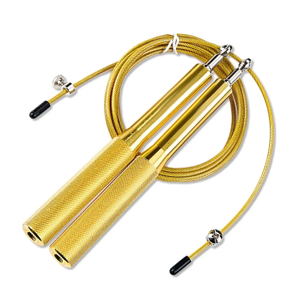 Sport Crossfit Speed Jump Rope Ball Bearing Aluminum Alloy Metal Handle Skipping Stainless Steel Cable Fitness Equipment