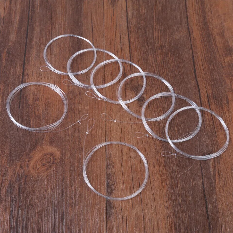 Maximumcacth 6pcs Fly Fishing Leader 7.5/9/12/15 FT 0-7X Clear Tapered Nylon Leader with Loop