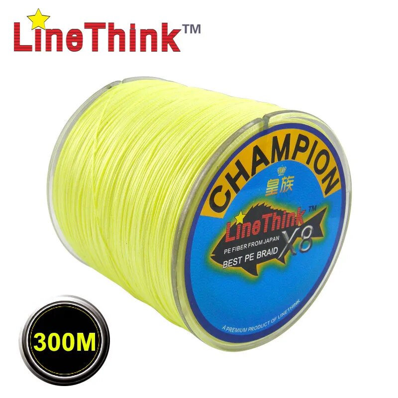 300M GHAMPION LineThink Brand 8Strands/8Weave Best Quality Multifilament 100% PE Braided Fishing Line Free Shipping