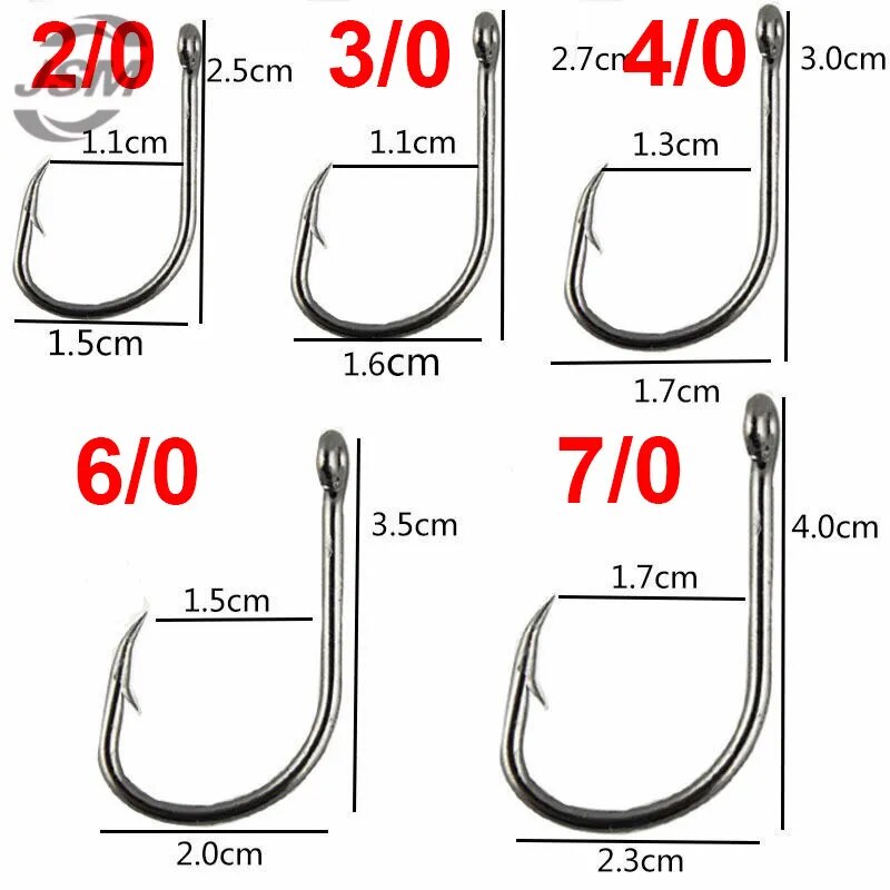 JSM 130pcs 9260 High Carbon Steel Fishing Hooks Saltwater Fishing Faultless O'shaughnessy Bait Fishhooks Set With Box