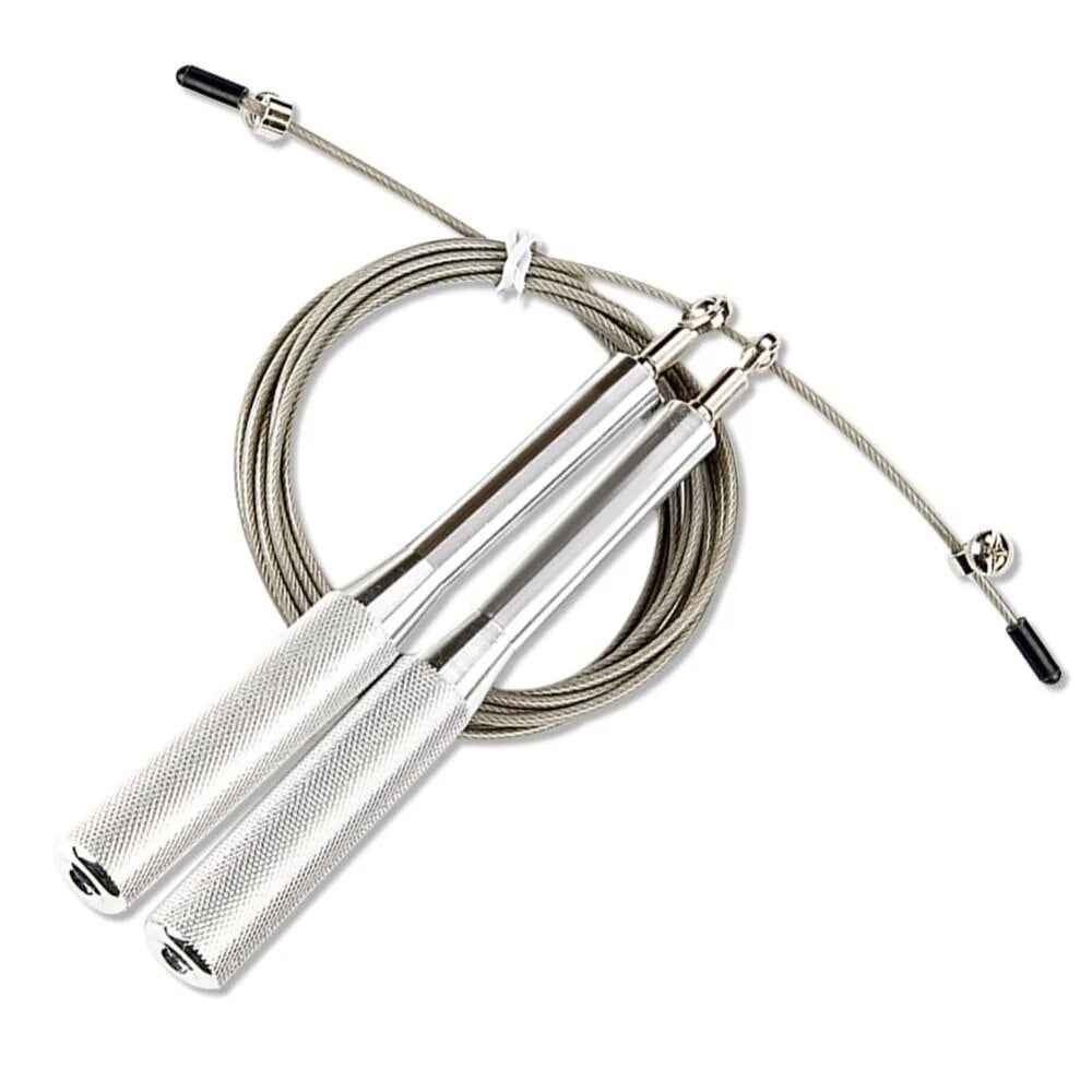 Sport Crossfit Speed Jump Rope Ball Bearing Aluminum Alloy Metal Handle Skipping Stainless Steel Cable Fitness Equipment