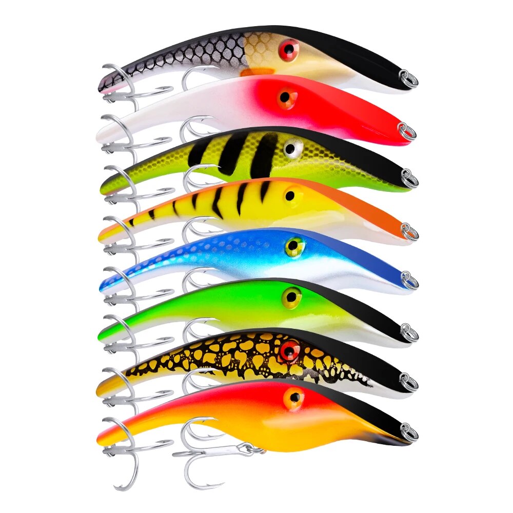 1pc Fishing Bait Exported to Usa Market 3D Fishing Tackle 8 color 44g/14.5cm High Quality Fishing lure With 2/0# Hook