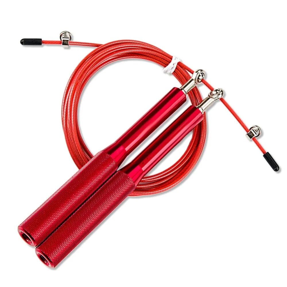 Sport Crossfit Speed Jump Rope Ball Bearing Aluminum Alloy Metal Handle Skipping Stainless Steel Cable Fitness Equipment