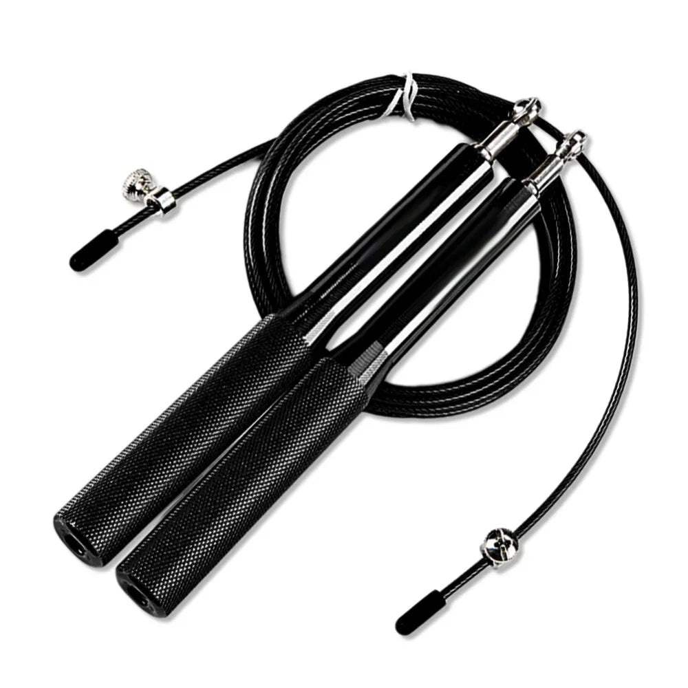 Sport Crossfit Speed Jump Rope Ball Bearing Aluminum Alloy Metal Handle Skipping Stainless Steel Cable Fitness Equipment