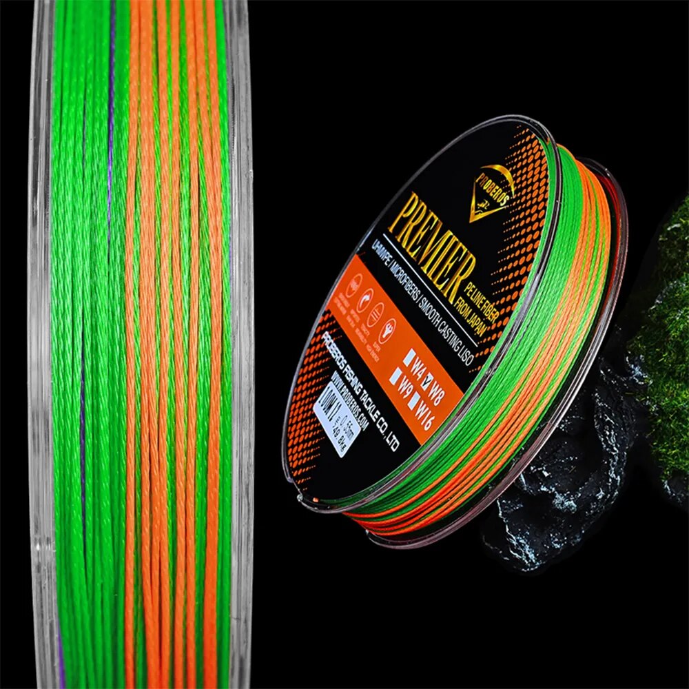 100M Carp Fishing Line 8 Strands Weave Super Strong Braid Wire 6-100LB Camo Multicolor Multifilament Braided PE Fishing Line