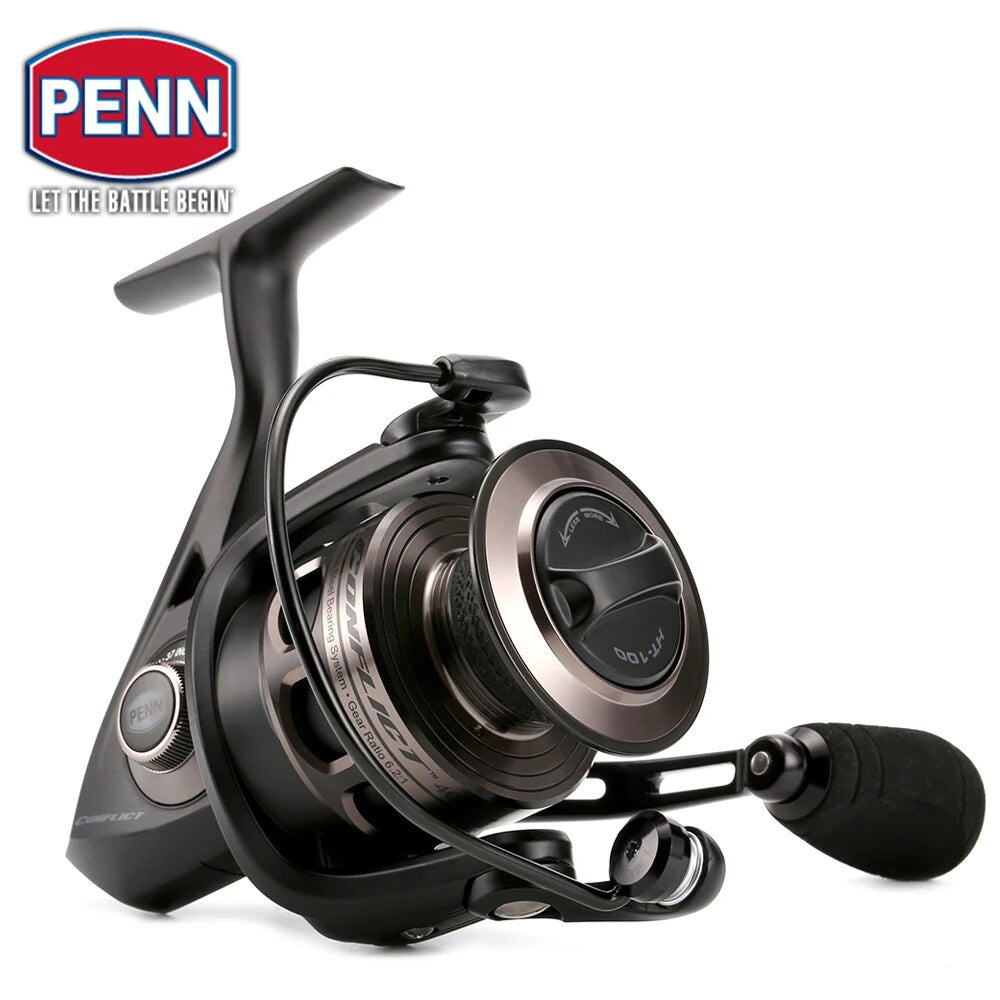 PENN CONFLICT CFT 4000 5000 6000 8000 Spinning Fishing Reel 7BB+1RB HT-100 All Metal Reel Saltwater Fishing Tackle