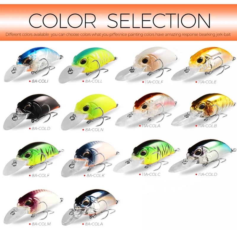 BearKing 65mm 16g hot model A+ fishing lure new crank  5color for choose  dive 10-12ft,2.8-3.2m fishing tackle hard bait