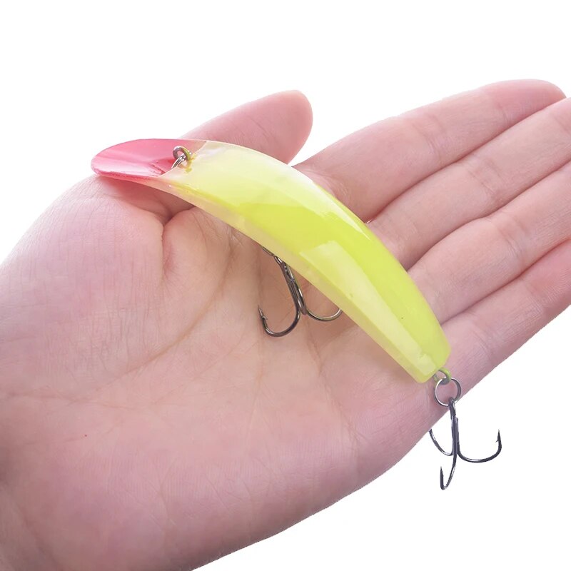 1Pcs Floating leech Minnow Fishing lure 90mm 8g Wobblers Crankbait Artificial Hard Bait Bass Lure Plastic Fish Fishing Tackle