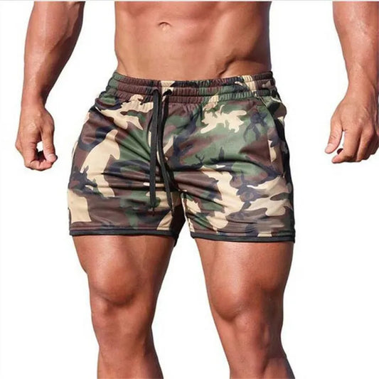 New Men Fitness Bodybuilding Shorts Man Summer Gyms Workout Male Breathable Mesh Quick Dry Sportswear Jogger Running Short Pants