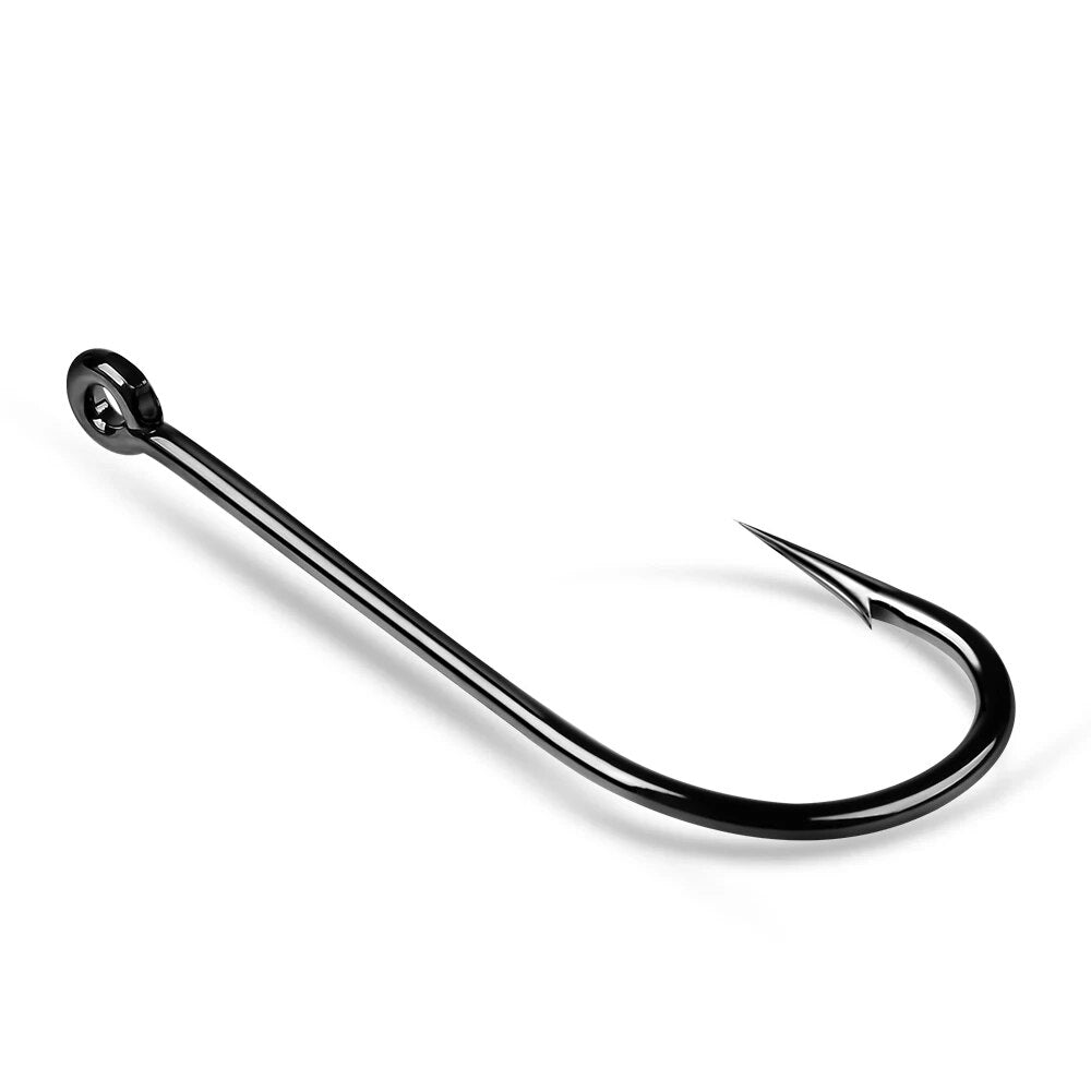 PROBEROS Fishing Hook 1#-6# Fish Hook BAITHOLDER Black Color Jig Big Hook Treble Hooks