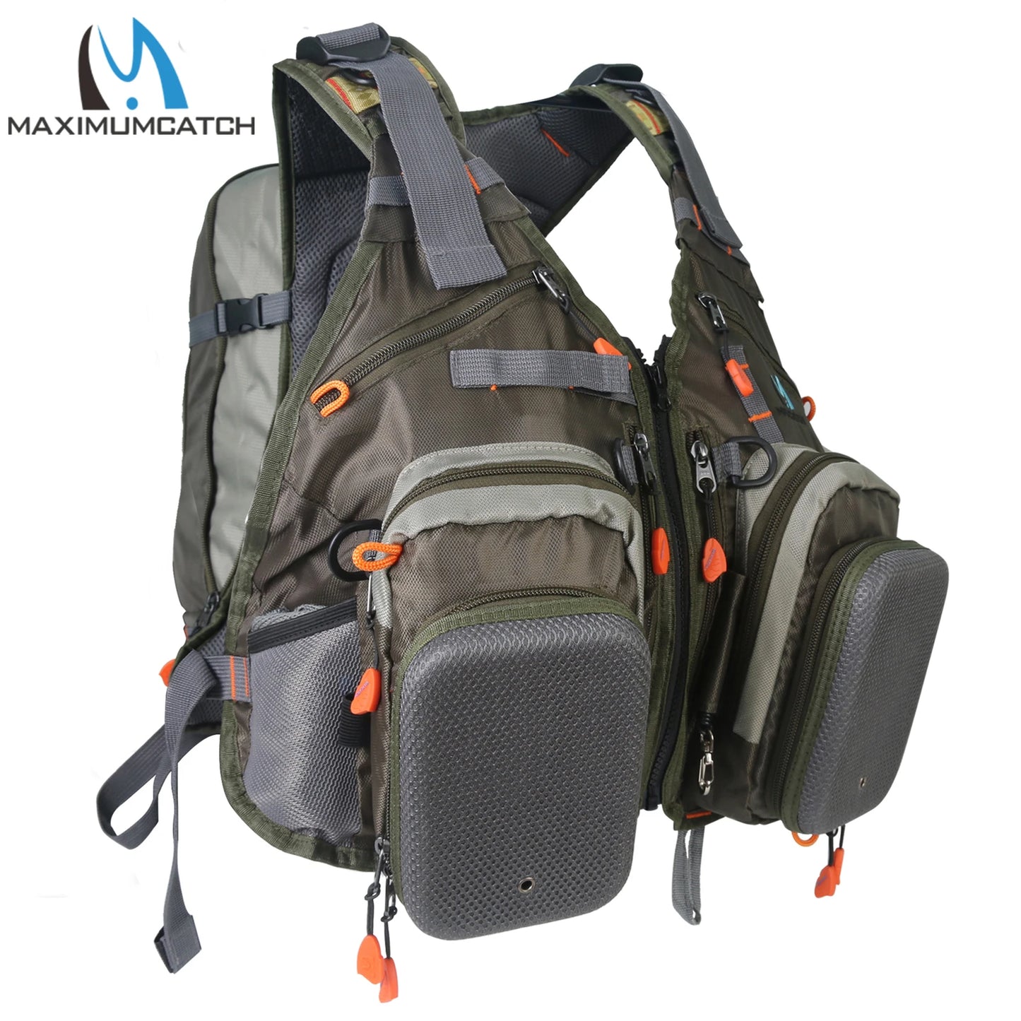 Maximumcatch Fly Fishing Vest Backpack And Vest Combo Army Green Fishing Vest Fly Fishing Jacket