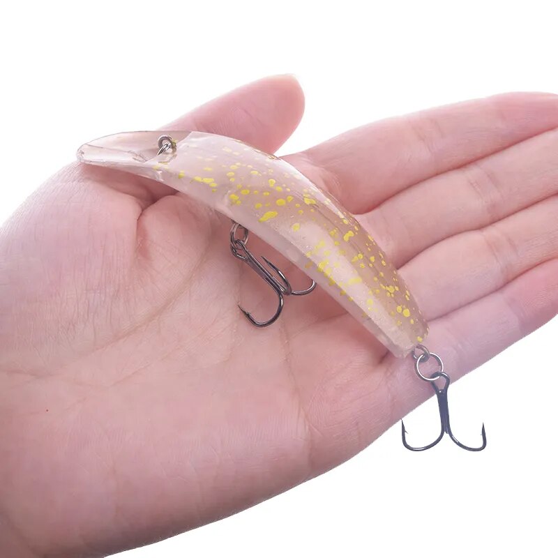 1Pcs Floating leech Minnow Fishing lure 90mm 8g Wobblers Crankbait Artificial Hard Bait Bass Lure Plastic Fish Fishing Tackle