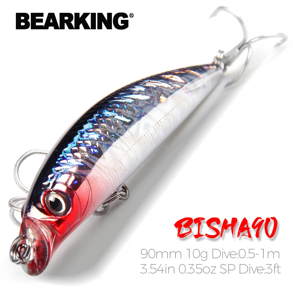 Hot model bearking Retail fishing lures, floating minnow,penceil bait size 90mm 10g,magnet inside,dive 0.5m