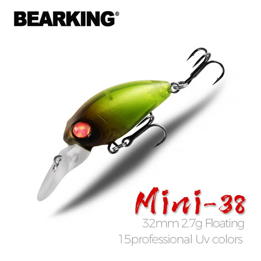 Bearking professional hot model A+ fishing lures, 15 colors for choose, minnow crank  32mm 2.7g,  fishing tackle hard bait