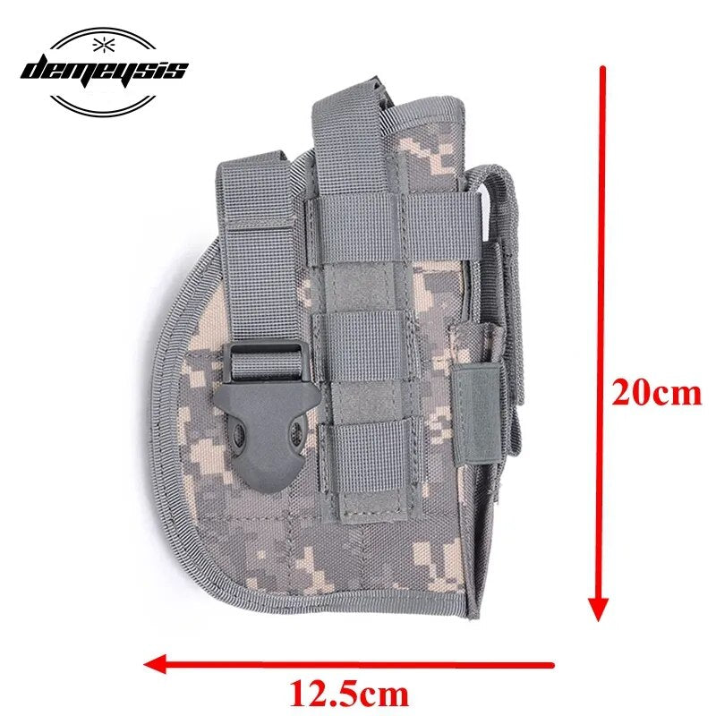 Universal Right Hand Tactical Gun Holster Hunting Belt Pistol Pouch for Pistol Beretta 92F Glock 17 18 19 All Hand Guns