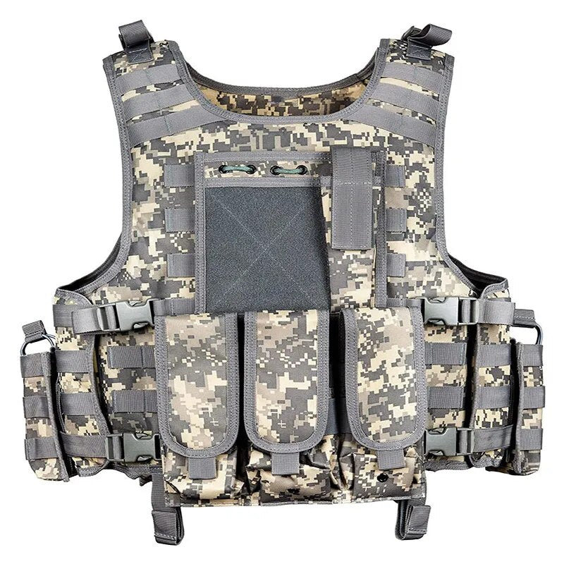 Tactical Buckle Vest Military Onboard Magazine Airsoft Paintball CS Outdoor Protective Lightweight Hunting Vest