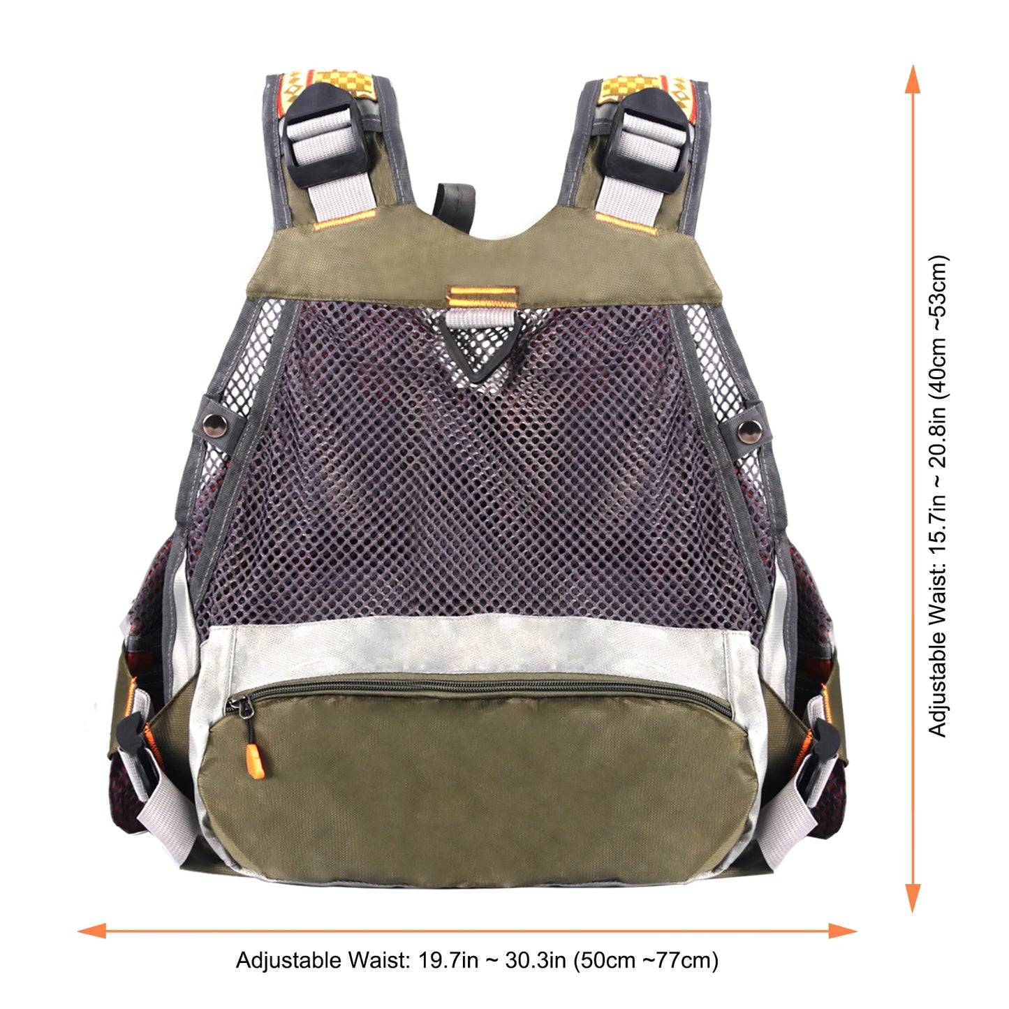 Maximumcatch Mesh Fly Fishing Vest Fishing Back Multifunction Pockets Fishing Backpack Vest