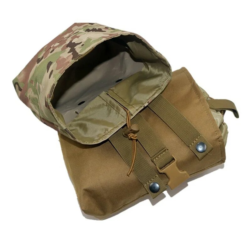 Folding Tactical Molle Magazine Dump Drop Pouch Hunting Military Airsoft Gun Ammo EDC Bag Foldable Utility Recovery Mag Holster