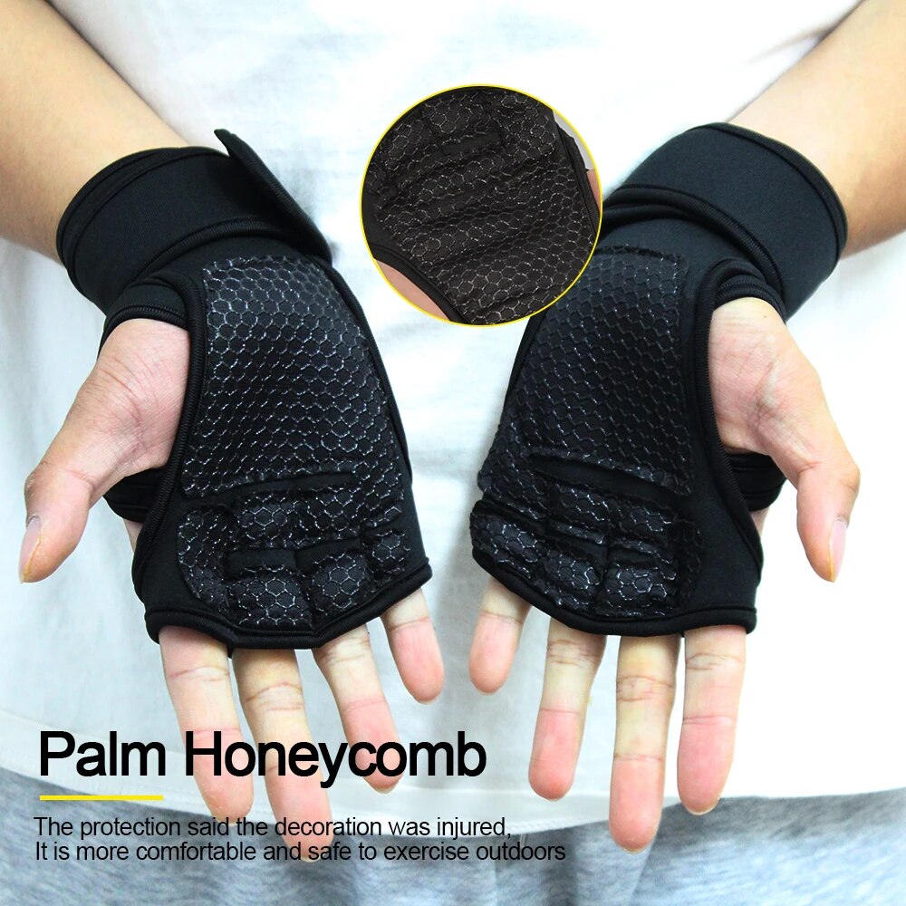 Workout Gloves Wrist Wraps for Men and Women Exercise Gloves for Weight Lifting Cycling Gym Fitness Cross Training Breathable