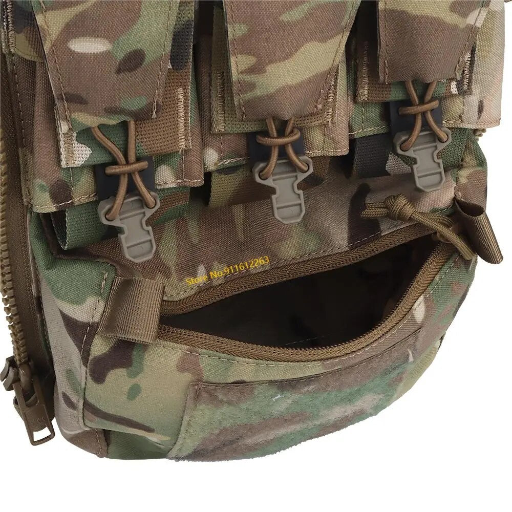 V5 PC Tactical Back Panel Banger Pouch Zip-on Multi-fit GP Pocket Retention Flap FCPC Plate Carrier Assault Hunting Vest