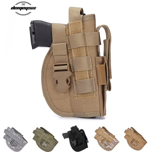 Universal Right Hand Tactical Gun Holster Hunting Belt Pistol Pouch for Pistol Beretta 92F Glock 17 18 19 All Hand Guns