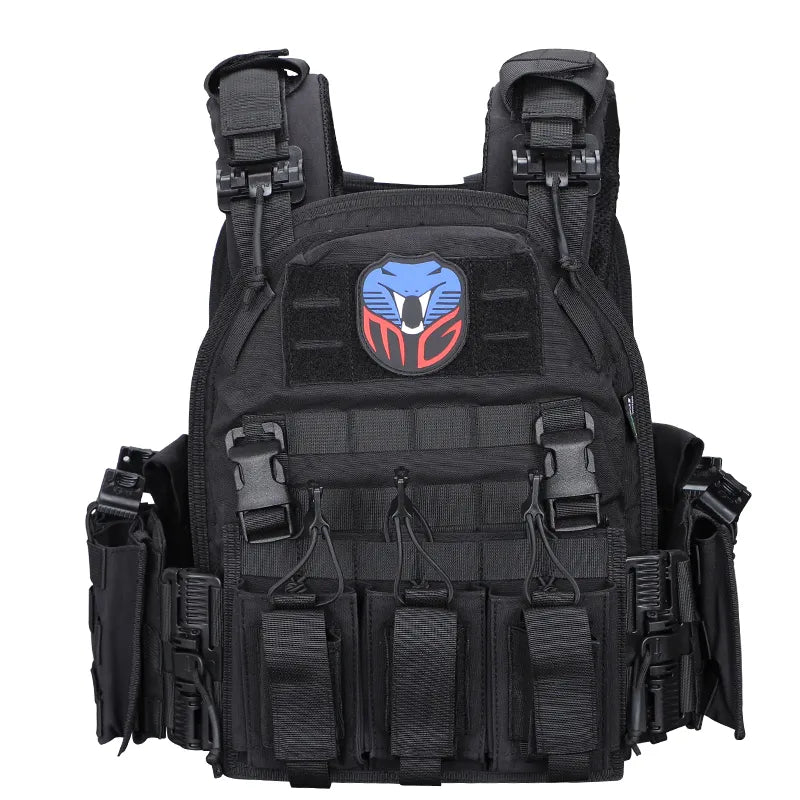 MGFLASHFORCE Military Tactical Vest Quick Release Molle Plate Carrier Airsoft Swat Police Hunting Combat Vest for Men