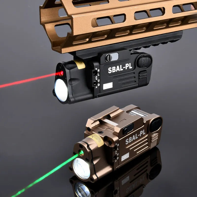 Tactical SBAL PL White Light Strobe Flashlight Constant Red Green Dot Hunting Laser Hanging Scout LED Airsoft Hunting Weapon