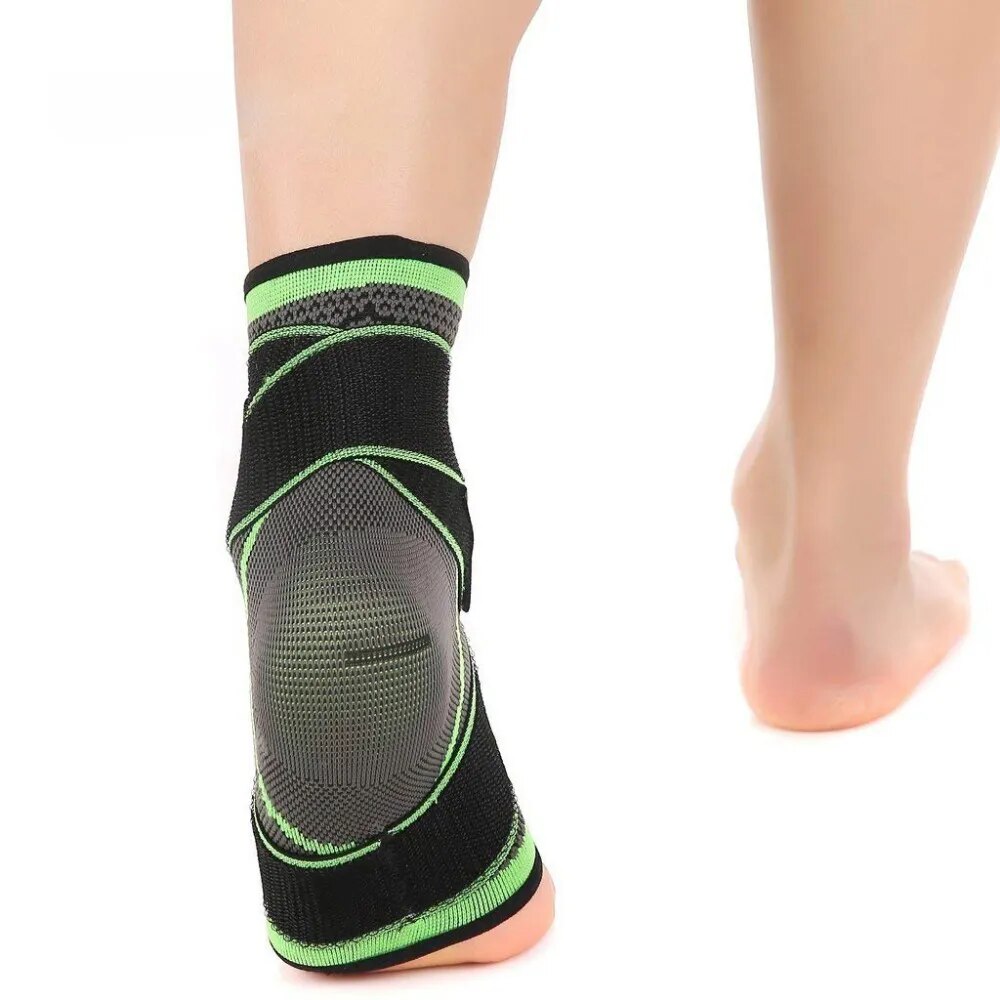 1 PC Pressurization Sports Ankle Brace Support 3D Weave Adjustable Elastic Bandage Foot Strap Protective Gear Gym Fitness