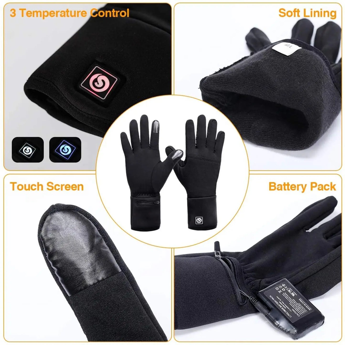 Savior Heat Liner Heated Gloves Winter Warm Skiing Gloves Outdoor Sports Motorcycling Riding Skiing Fishing Hunting 2023