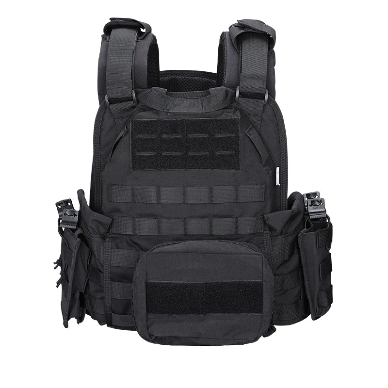 MGFLASHFORCE Military Tactical Vest Quick Release Molle Plate Carrier Airsoft Swat Police Hunting Combat Vest for Men