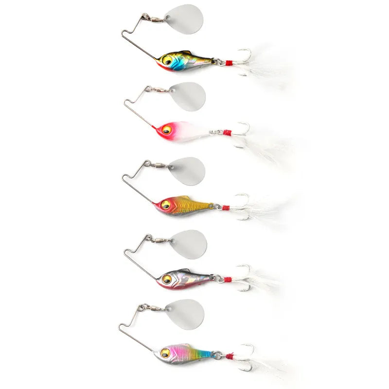 Fishing Lures Trout Lures Hard Metal Spinner Baits Spinner Baits for Bass Fishing, Freshwater Saltwater Fishing Lure Spinnerbait