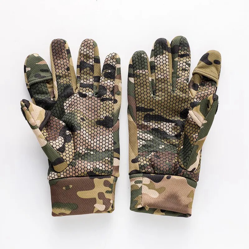 Outdoor Tactical Gloves Mountaineering Shooting Hunting Riding Full Finger Non-slip Mittens Can Touch Screen Winter Warm Gloves