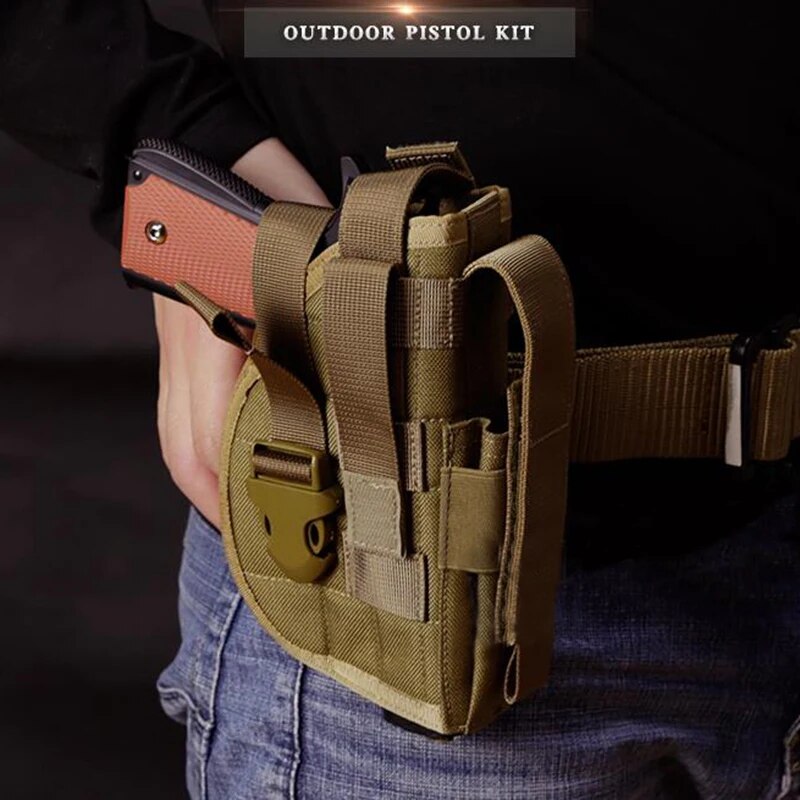 Universal Right Hand Tactical Gun Holster Hunting Belt Pistol Pouch for Pistol Beretta 92F Glock 17 18 19 All Hand Guns