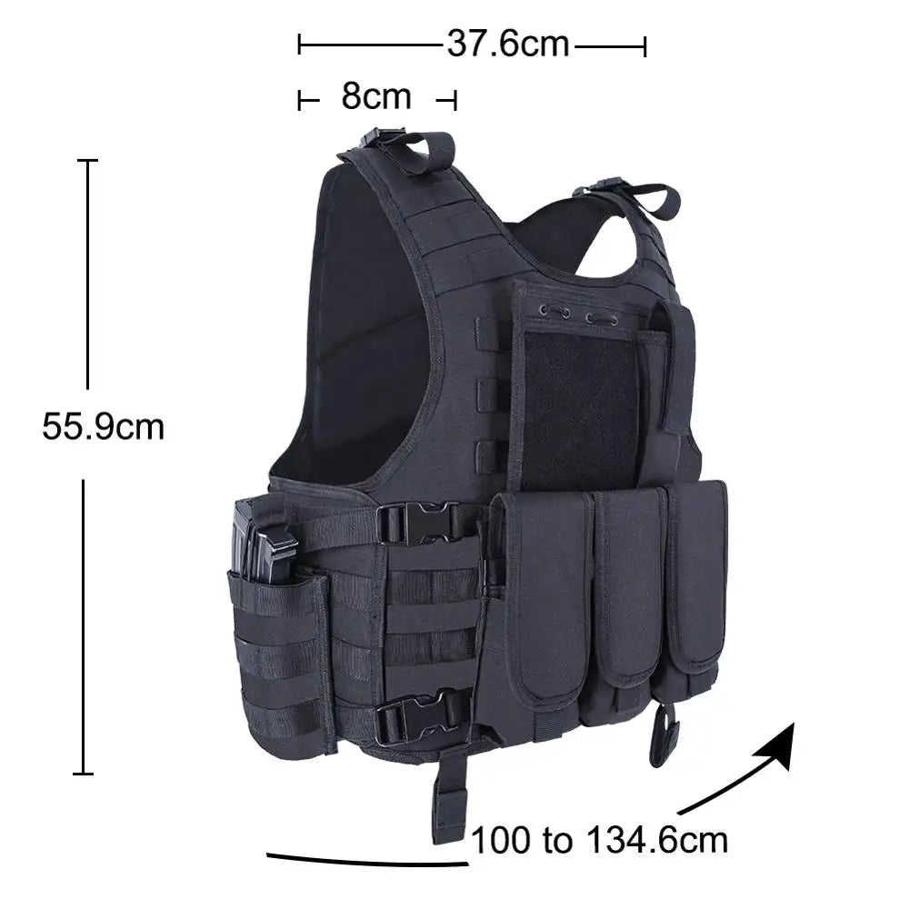 Molle Airsoft Vest Tactical Vest Plate Carrier Swat Fishing Hunting Paintball Vest Military Army Armor Police Vest