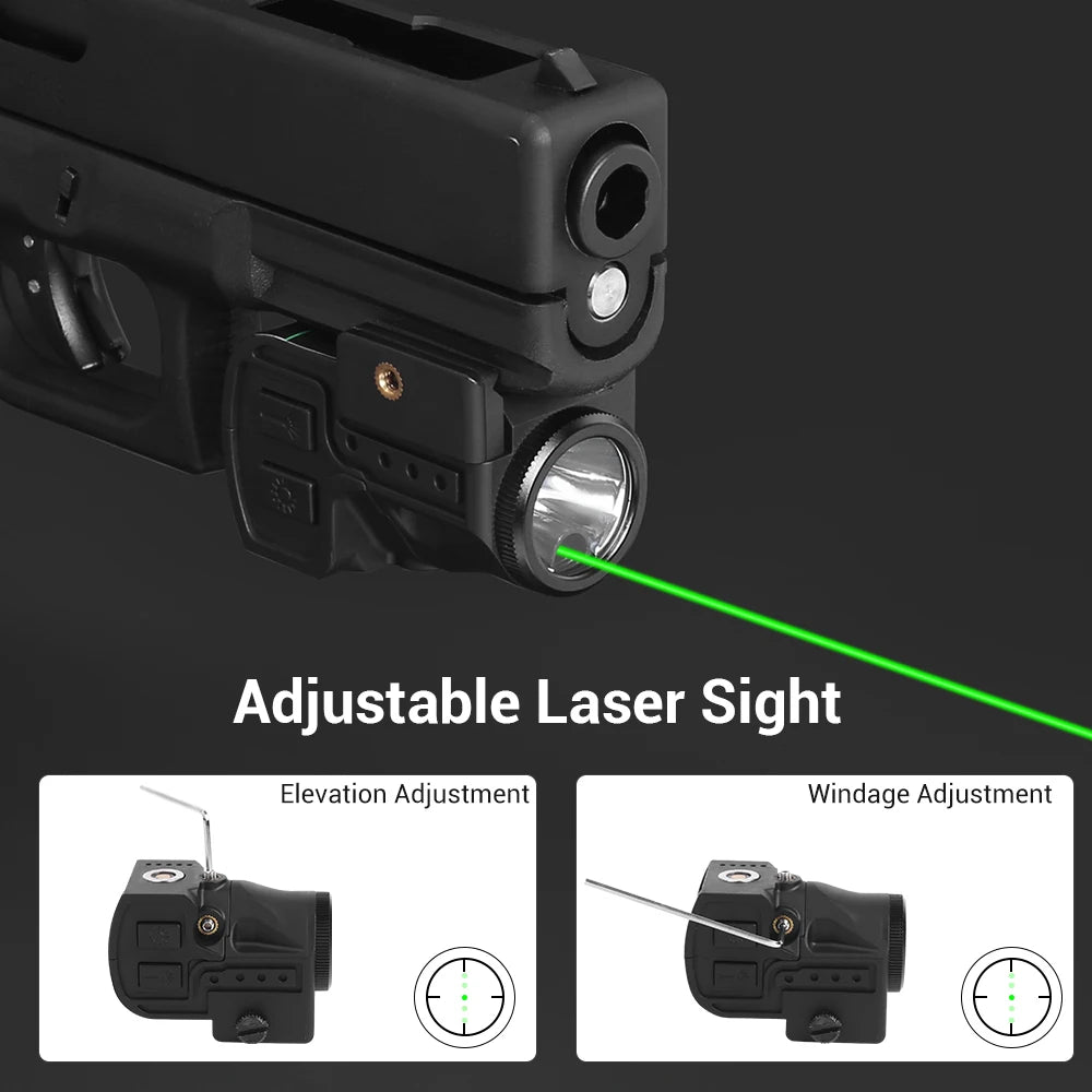 Pistol Rifle Flashlight With Laser Magnetic Chargeable Laser Sight Flashlight Combo Tactical Weapon Light Strobe for Taurus G2C