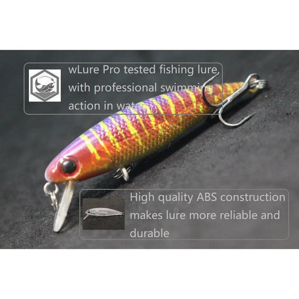 wLure Fishing Lure 4.5g 5.9cm Tiny Sinking Minnow Carp Fresh Water Use Wild Wobble Bronzing and Plating Painting M639