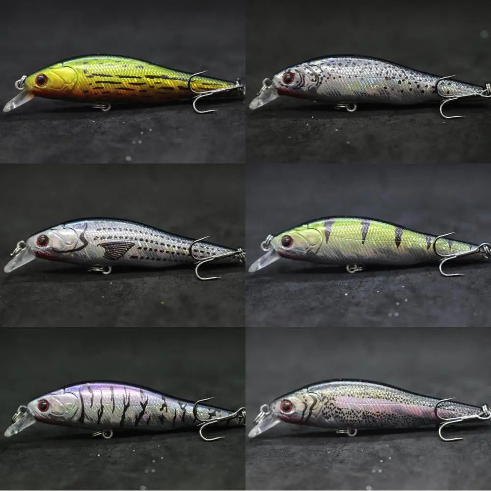 wLure Minnow Fishing Lure 8.5cm 9.7g Medium Size Fresh Water Fishing 3D Hard Eyes Slow Retrieve Twitch Bait #6 Hook M597