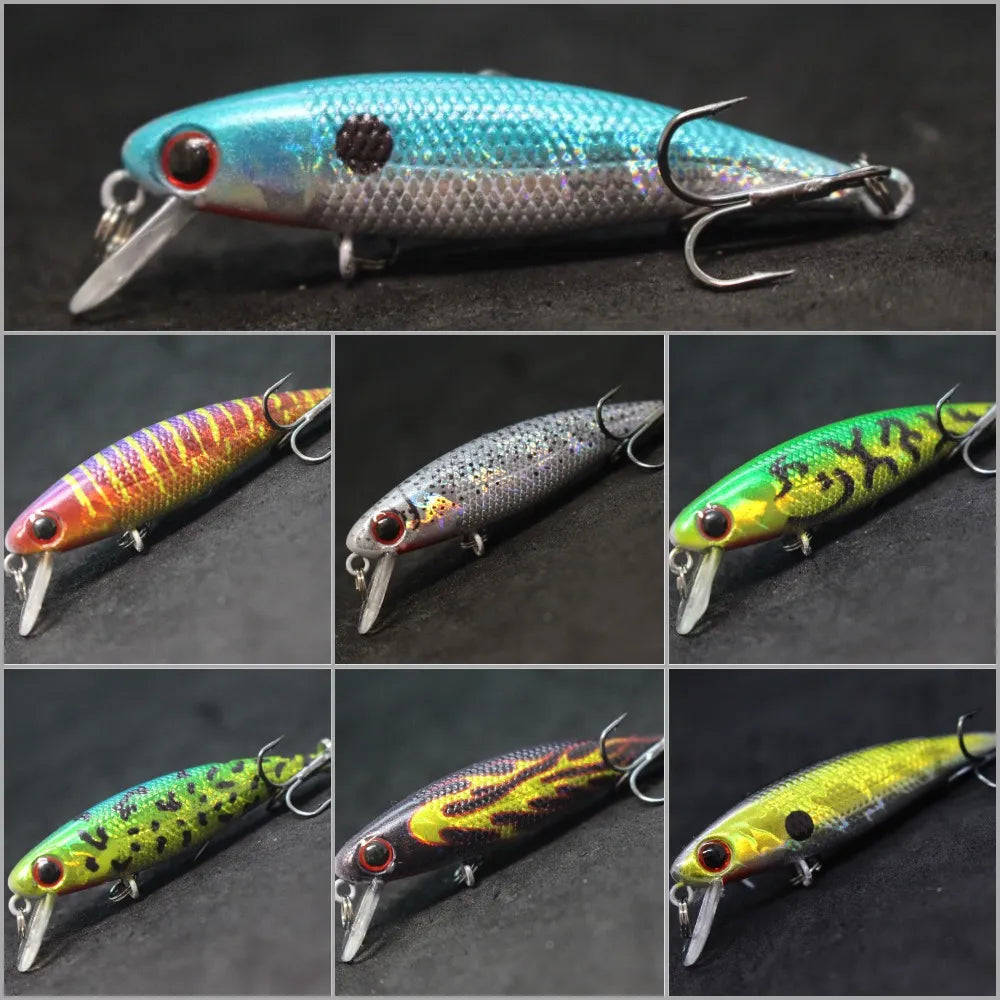 wLure Fishing Lure 4.5g 5.9cm Tiny Sinking Minnow Carp Fresh Water Use Wild Wobble Bronzing and Plating Painting M639